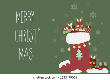 chispa de navidad con regalo de dibujo y texto, vector, ilustrador, fondo