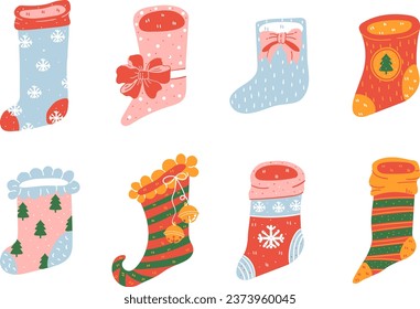 Christmas sock and festive New Year decoration