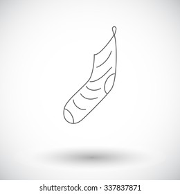 Christmas Sock. Flat vector related icon  for web and mobile applications. It can be used as - logo, pictogram, icon, infographic element. Vector Illustration.