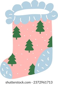Christmas sock gift decoration for the holiday
