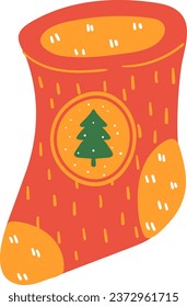 Christmas sock gift decoration for the holiday