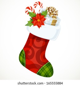 Christmas sock with gifts