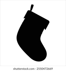 Christmas Sock Icon for Holiday and Festive Decoration Design