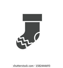 Christmas sock icon isolated on white background. Christmas symbol modern, simple, vector, icon for website design, mobile app, ui. Vector Illustration