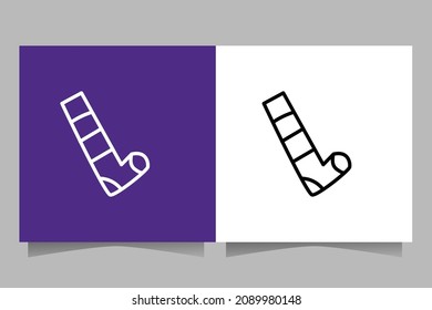 Christmas sock icon .Sign Christmas element. Outline vector collection.