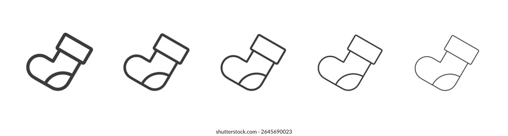 Christmas sock icon simple illustration logo art