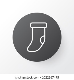 Christmas sock icon symbol. Premium quality isolated fireplace decoration element in trendy style. Christmas sock icon symbol. Premium quality isolated fireplace decoration element in trendy style.