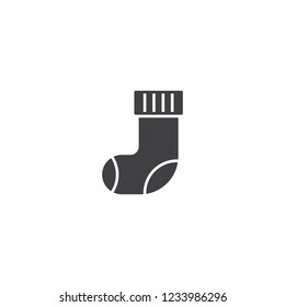 Christmas sock icon vector