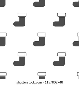 christmas sock icon vector, can be used for web and mobile design seamless pattern