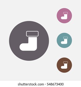 christmas sock icon vector, can be used for web and mobile design