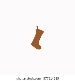 Christmas Sock  icon Vector design. Colored illustration.
