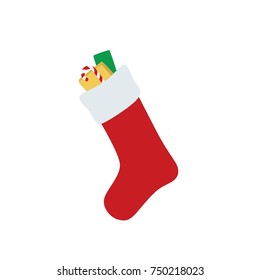 Christmas sock icon, vector illustration design. Christmas collection.