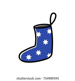Christmas sock icon vector illustration