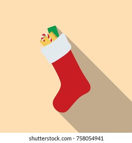 Christmas sock icon, vector illustration design. Christmas collection.