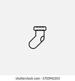 christmas sock icon vector illustrator sign