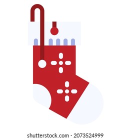 christmas sock icon for website, application, printing, document, poster design, etc.