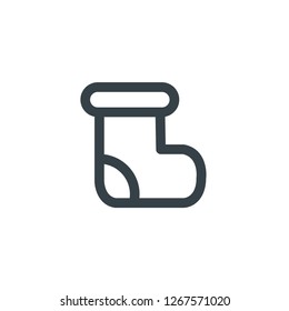 Christmas Sock Icon , Winter Symbol