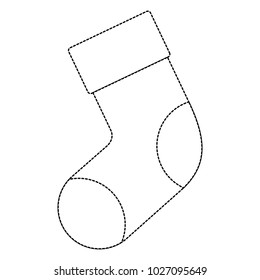 christmas sock isolated icon