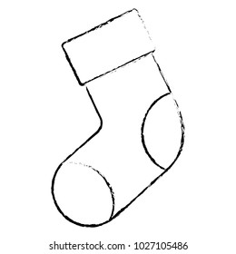 christmas sock isolated icon