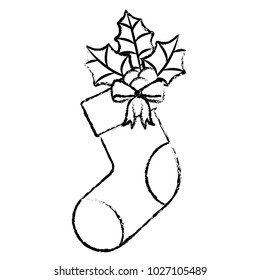 christmas sock isolated icon