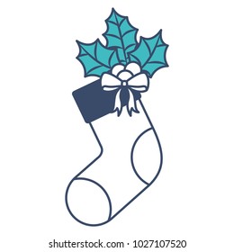 christmas sock isolated icon
