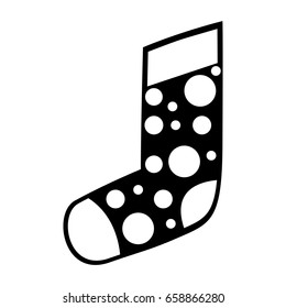 christmas sock isolated icon