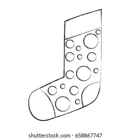 christmas sock isolated icon