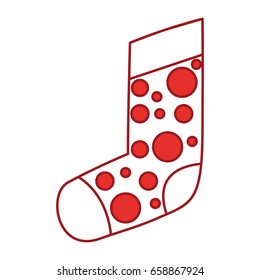 christmas sock isolated icon