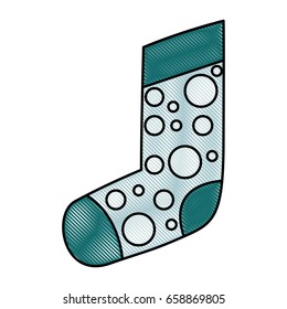 christmas sock isolated icon