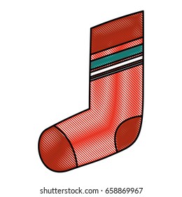 christmas sock isolated icon