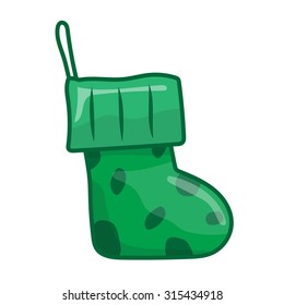 Christmas sock isolated illustration on white background