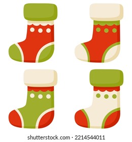 Christmas Sock isolated on white background