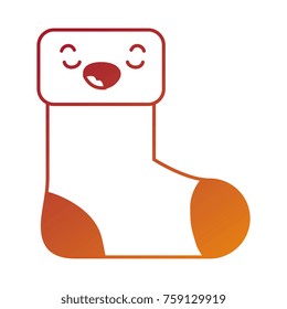 christmas sock kawaii character