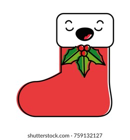 christmas sock kawaii character