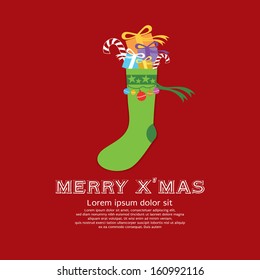 Christmas Sock New Year Concept