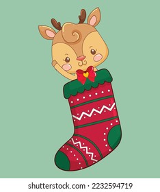 christmas sock ornament with presents