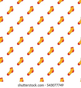 Christmas sock pattern. Cartoon illustration of christmas sock vector pattern for web