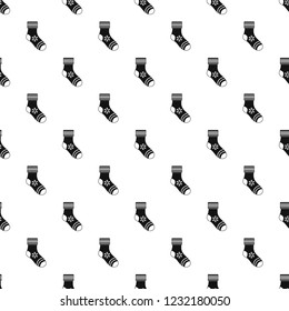 Christmas sock pattern seamless vector repeat geometric for any web design