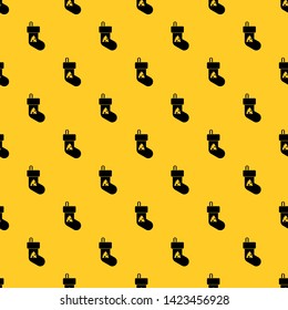 Christmas sock pattern seamless vector repeat geometric yellow for any design