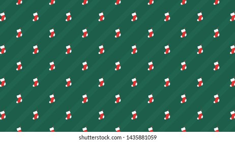 Christmas sock pattern wallpaper. free space for text. copy space. background.