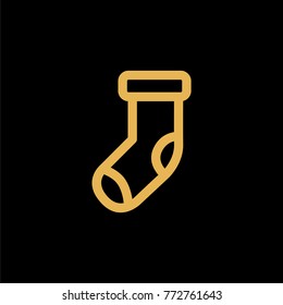 Christmas sock simple flat icon vector illustration.