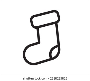 Christmas sock. Symbol or logo for projects