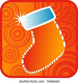 Christmas sock (vector)