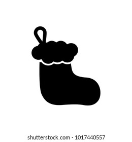christmas sock vector icon