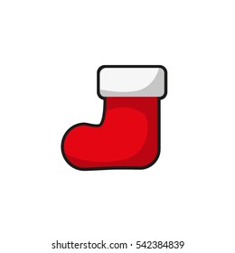 Christmas Sock vector icon