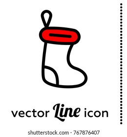 christmas sock vector icon