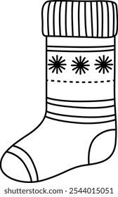 Christmas Sock Vector Icon Design