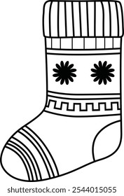 Christmas Sock Vector Icon Design