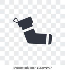Christmas Sock vector icon isolated on transparent background, Christmas Sock logo concept