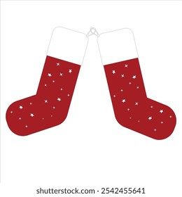 Christmas sock vector illustration Christmas ornament theme	
